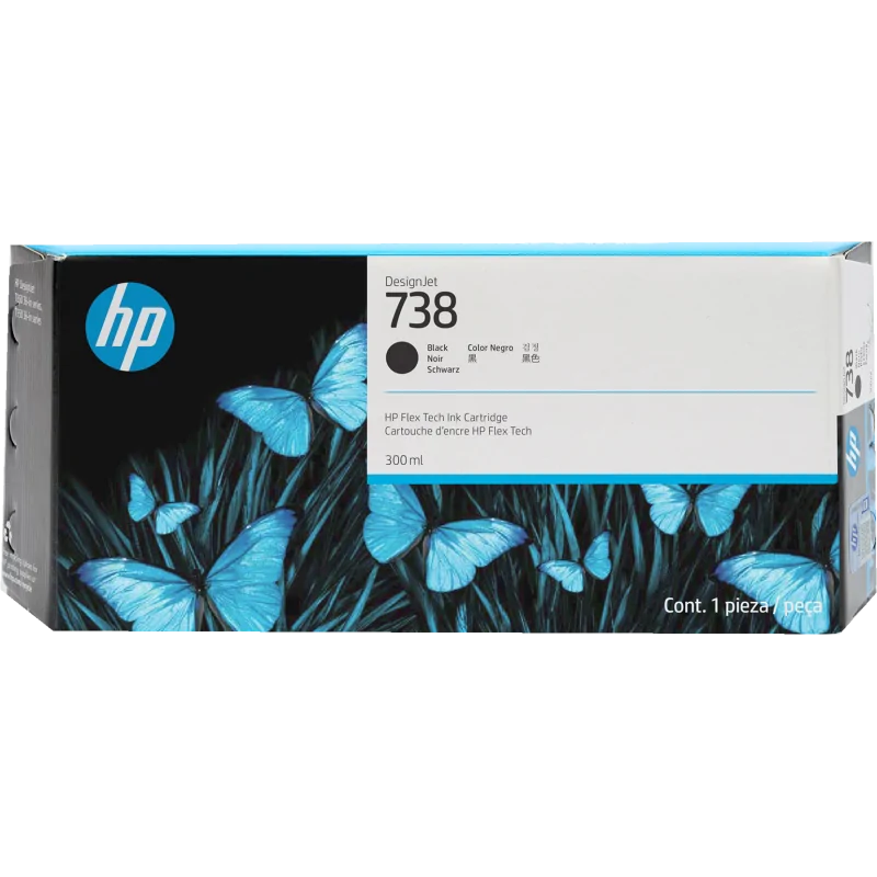 Tinta HP 738 300 ML Negro Original (498N8A) | Tienda NYSI